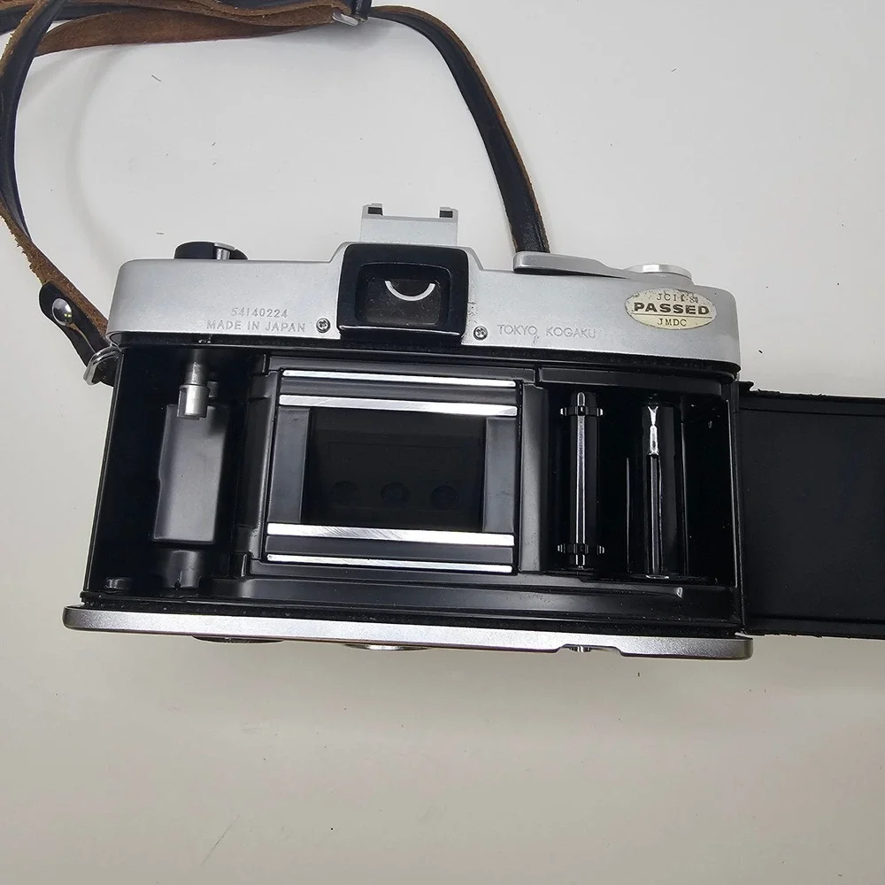 Vintage Topcon Uni 35mm SLR Camera with UV Topcor 53mm f2 Lens and Case Untested